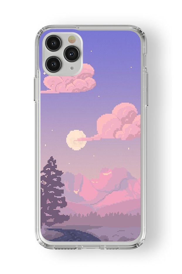حافظة شفافة مطبوعة بتصميم Pixel Art متوافقة مع هاتف iPhone 11 Pro