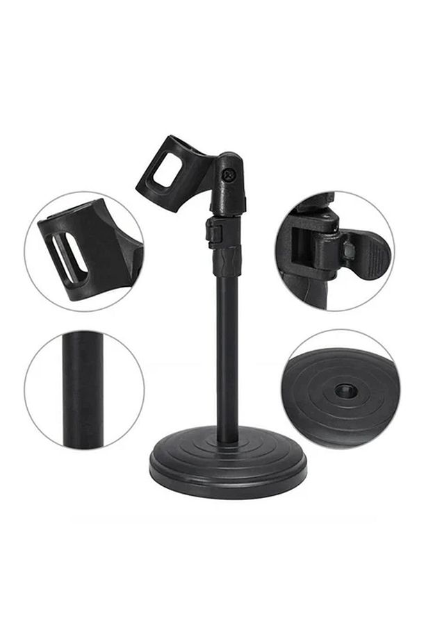 Mini Mikrofon Tutucu Stand Portatif Kolay Kullanım - 3