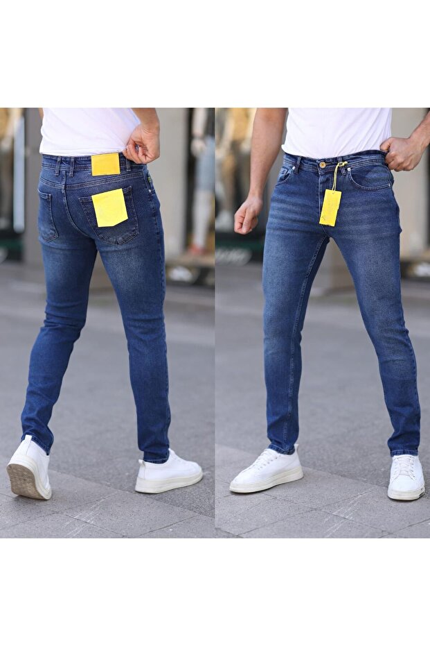 ERKEK LİKRALI KOT PANTOLON - 1