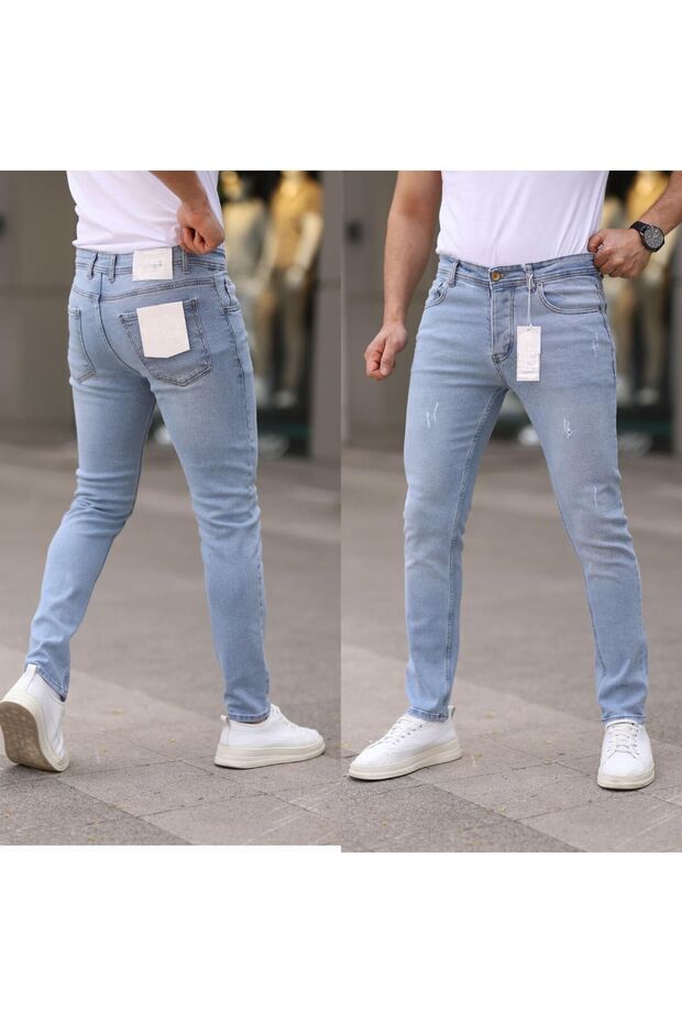بنطلون جينز EREK بقصة Slim Fit، بتفاصيل مخالب