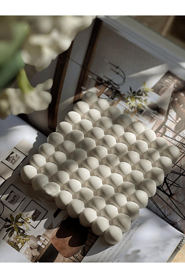 Bubble Trivet - Large Size White - 1