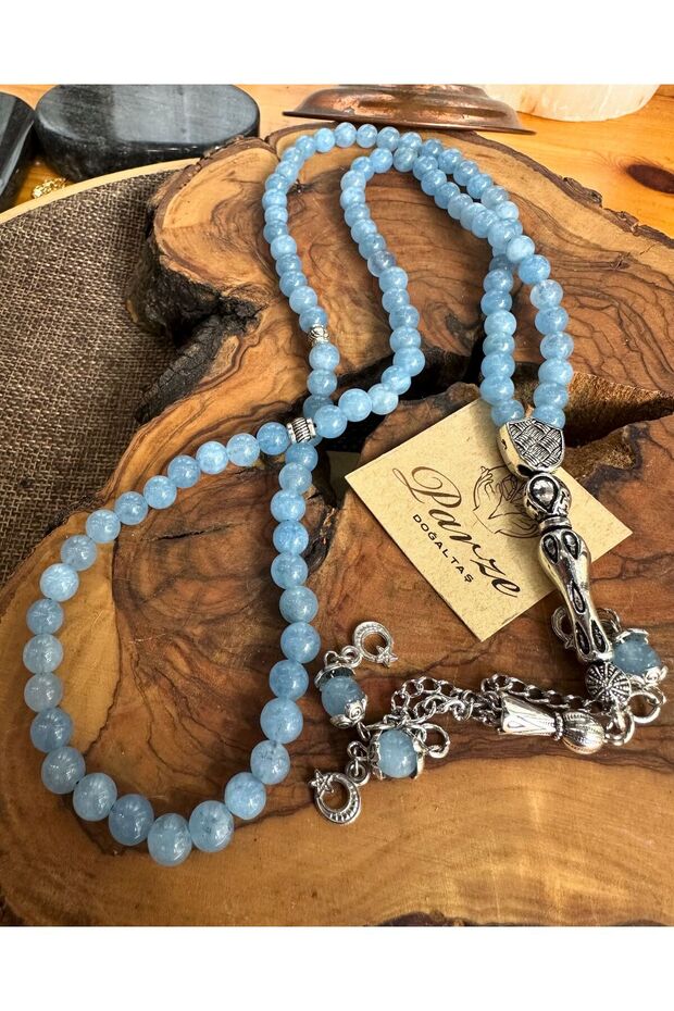 Aquamarine 99 Natural Stone Rosary