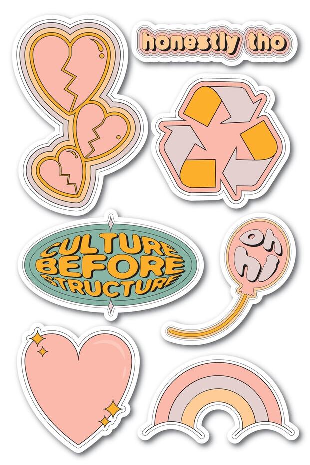 Motivational Themed Sticker Set - 7 Piece Sticker Set - Phone, Tablet, Notebook Laptop Compatible Stickers