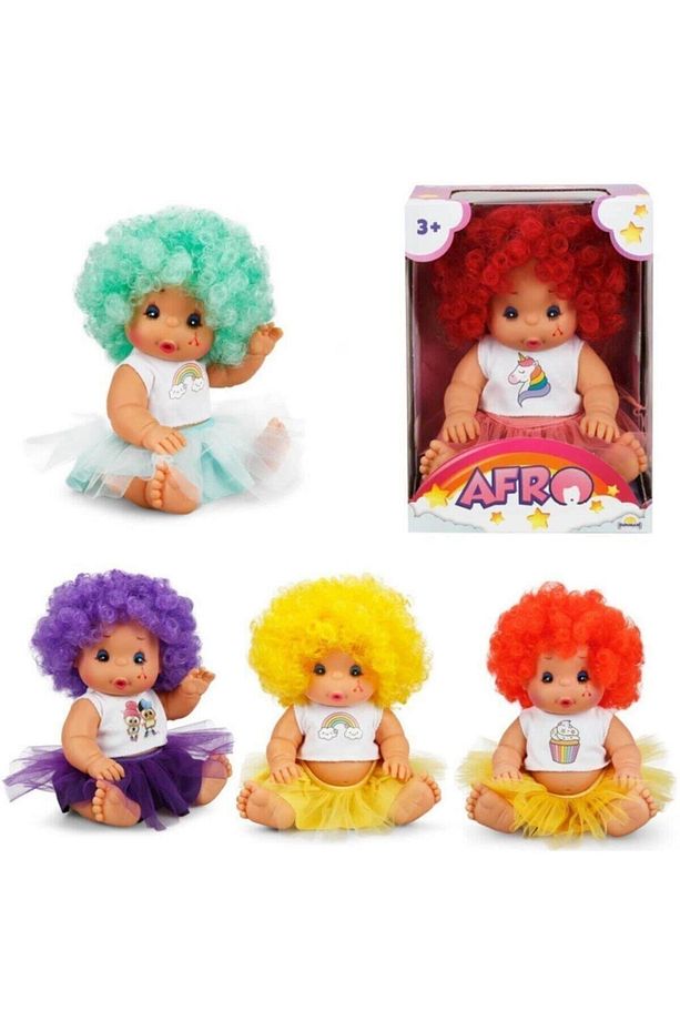 Kıvırcık Saçlı Afro Bebek 23 Cm (KARIŞIK MODEL 1 ADET) - 1