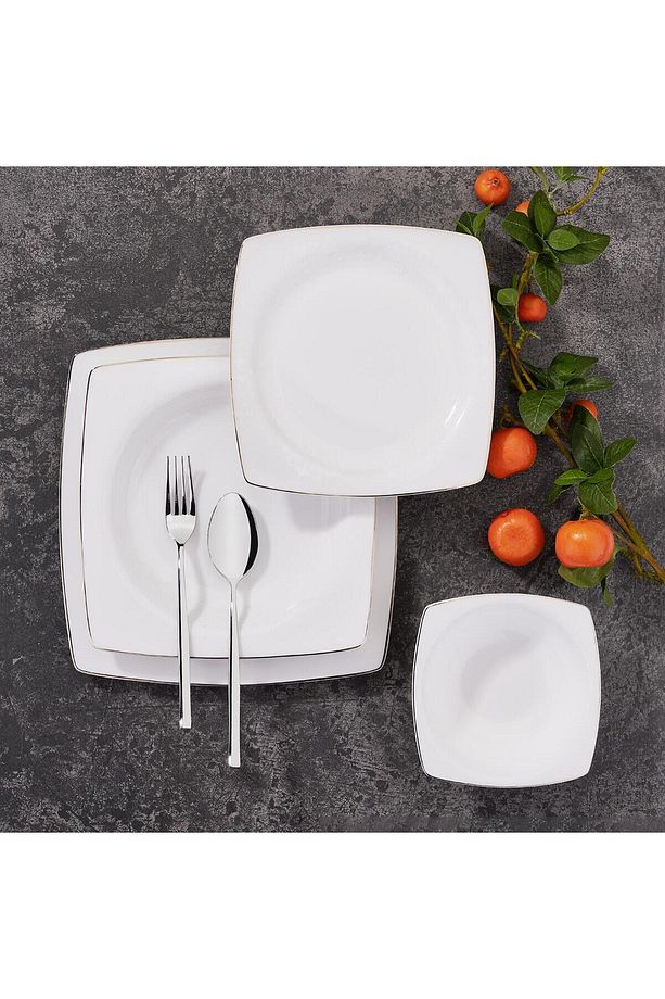 Bone Selection 60 Parça Kare Yemek Takımı - 1