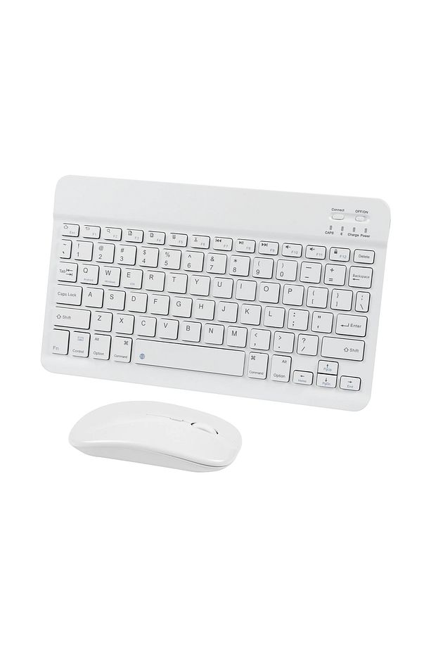 Samsung Galaxy Tab S9 FE Plus SM-X610 ile Uyumlu Kablosuz Bluetooth Klavye+Mouse Set - 1