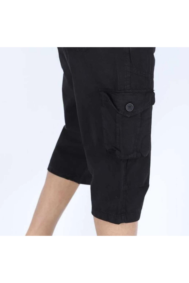 Knee-Length Cargo Pocket Capri - 3