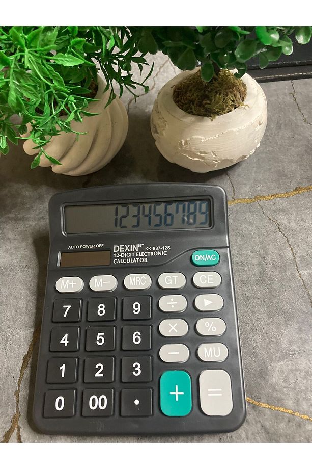 12 Basamak Masaüstü Elektronik Hesap Makinesi Solarlı Ve Pilli (PİLSİZ ÇALIŞIR) - 3