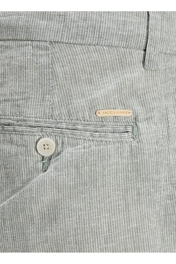 Haki Erkek Tapered Fit Chino Şort JPSTACE JJCAIRO LINEN BLEND - 3