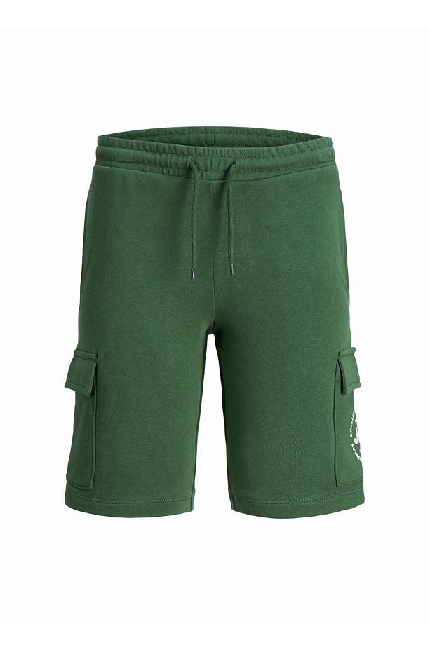 Bağlamalı Bel Normal Koyu Yeşil Erkek Şort JPSTSWIFT CARGO SWEAT SHORTS AUT JN - 1