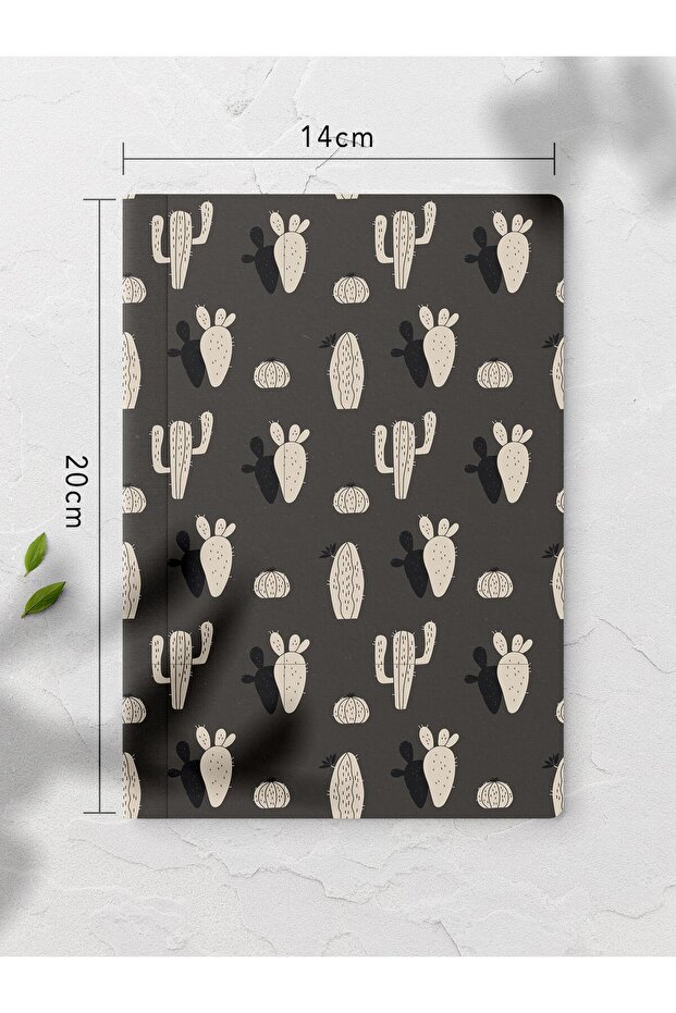 Unlined Notebook, Cactus Patterned Notebook, Notepad, Intellect and Memory Notebook, 64 Pages, 14*21cm - 2