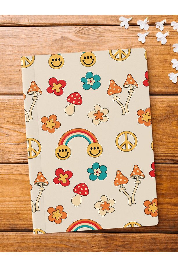 Çizgisiz Defter, İndie Groovy Notebook, Not Defteri, Akıl ve Anı Defteri, 64 Sayfa, 14*21cm - 1