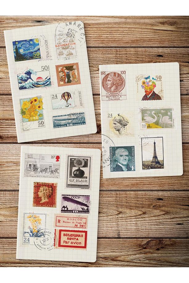 Çizgisiz Defter Seti, 3 Adet Not Defteri, Notebook Journal Seti, Anı Defteri, 64 Sayfa Orta Boy - 2
