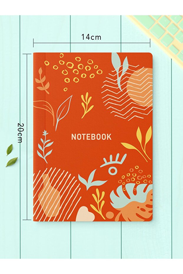 Çizgisiz Defter Seti, 2 Adet Vintage Desenli Notebook, Not Defteri, Anı Defteri, 64 Sayfa Orta Boy - 4