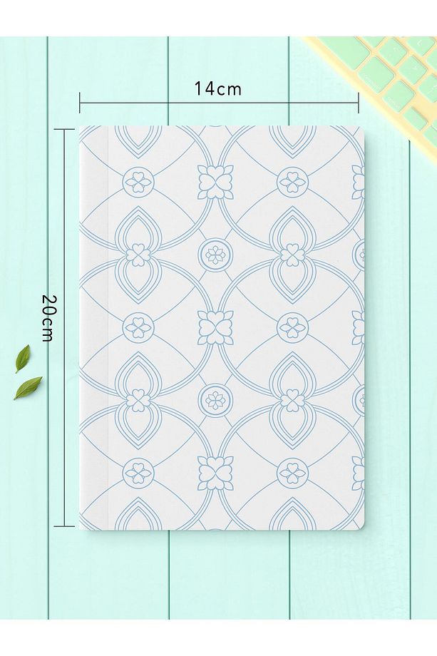 Çizgisiz Defter Seti, 2 Adet Geometrik Desenli Notebook, Not Defteri, Anı Defteri, 64 Sayfa Orta Boy - 4