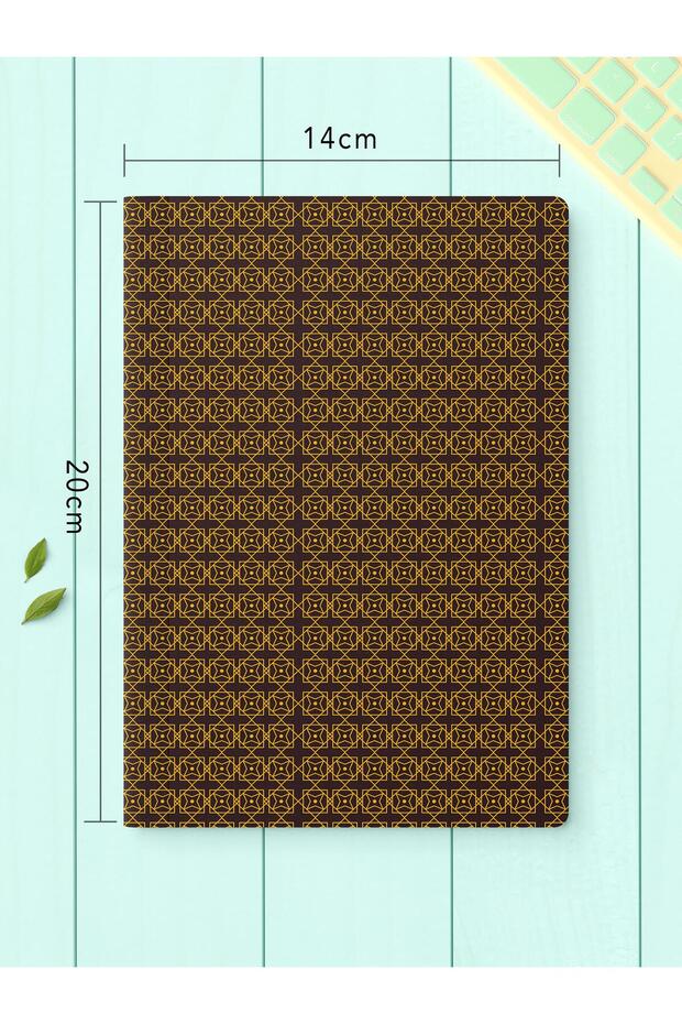 مجموعة دفتر ملاحظات غير مبطنة، 2 دفتر ملاحظات بنمط هندسي، دفتر ملاحظات، دفتر ذكريات، 64 صفحة متوسطة الحجم - 4