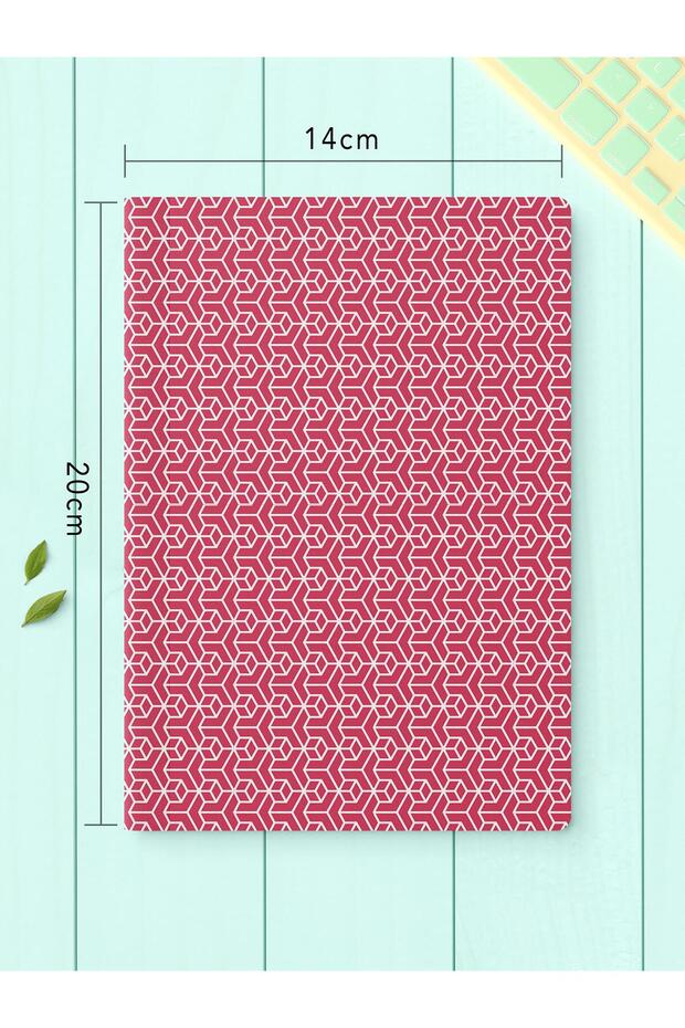 مجموعة دفتر ملاحظات غير مبطنة، 2 دفتر ملاحظات بنمط هندسي، دفتر ملاحظات، دفتر ذكريات، 64 صفحة متوسطة الحجم - 4