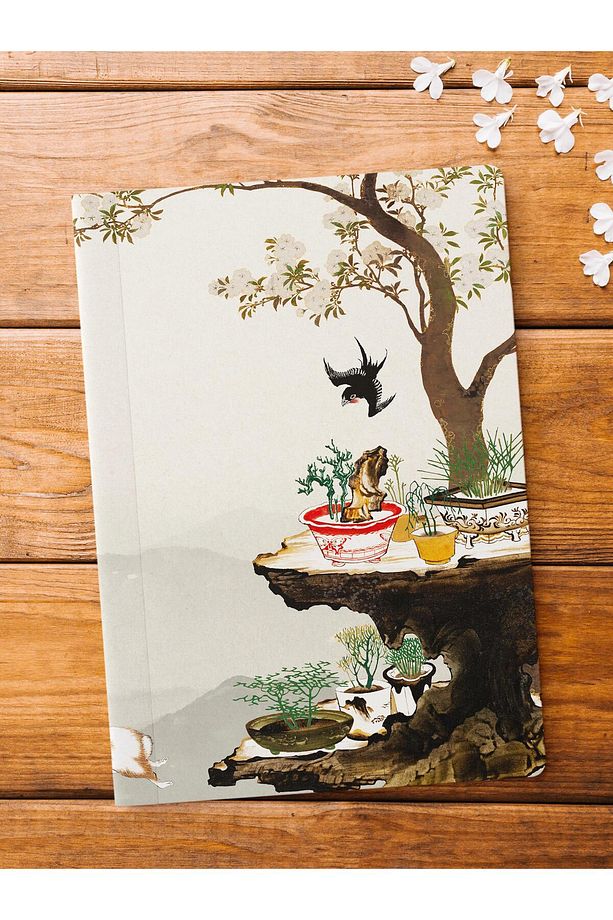 Çizgisiz Defter, Vintage Retro Temalı Notebook, Not Defteri, Vintage Defter, 64 Sayfa 14*21cm - 1