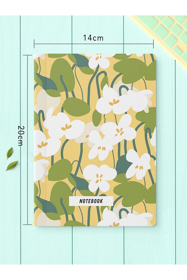 Çizgisiz Defter Seti, 2 Adet Vintage Desenli Notebook, Not Defteri, Anı Defteri, 64 Sayfa Orta Boy - 4