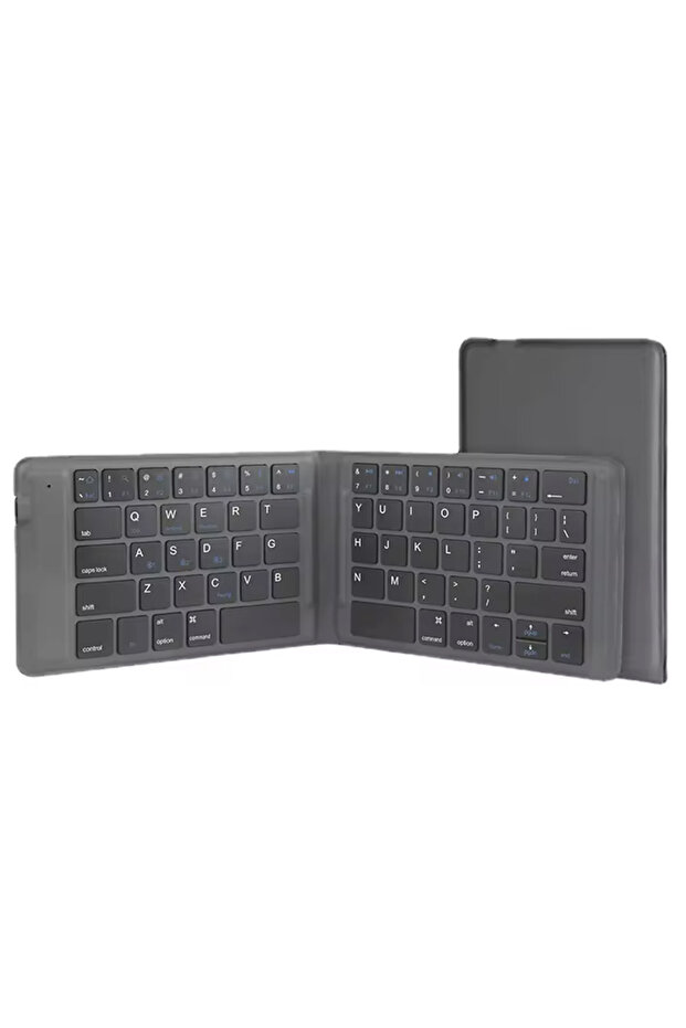 Katlanabilir Bluetooth Klavye Taşınabilir Android Windows iOS Uyumlu Katlanabilir İngilizce Q ZR672 - 2