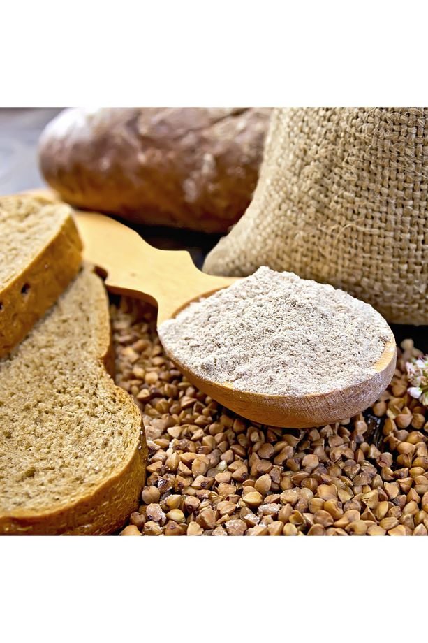 Glutensiz Çiğ Karabuğday Unu 2 Kg – 100% Tam Çiğ Karabuğday Ekmeklik Un 2 Kg – Psyllium 100 gr - 4