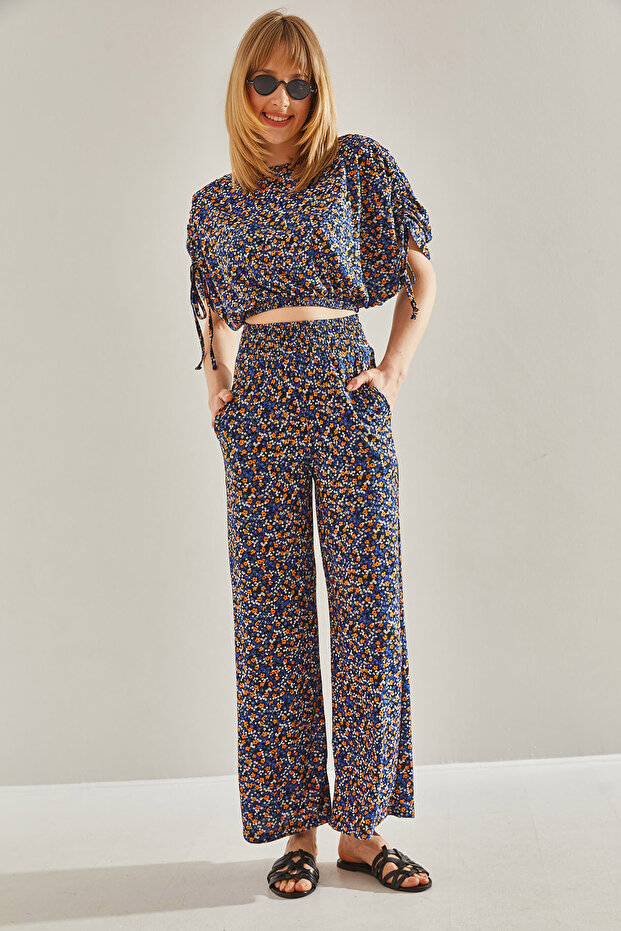 Floral Patterned Women's Set - Lower and Upper Set
