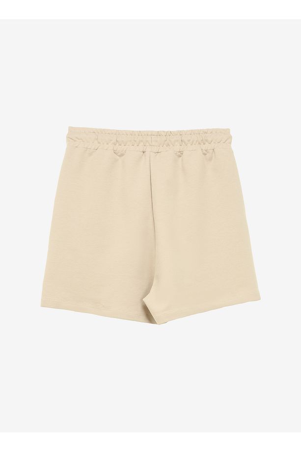 Bej Kadın Basic Sweat Şort D4sl-sht3052 - 2