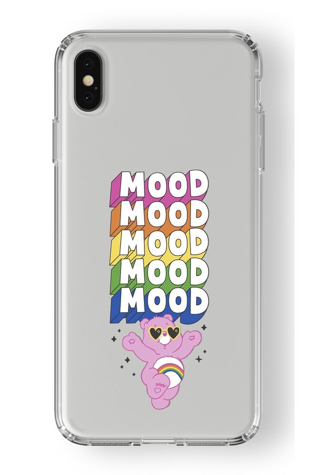 حافظة شفافة مطبوعة بتصميم مزاجي متوافقة مع iPhone X وXs