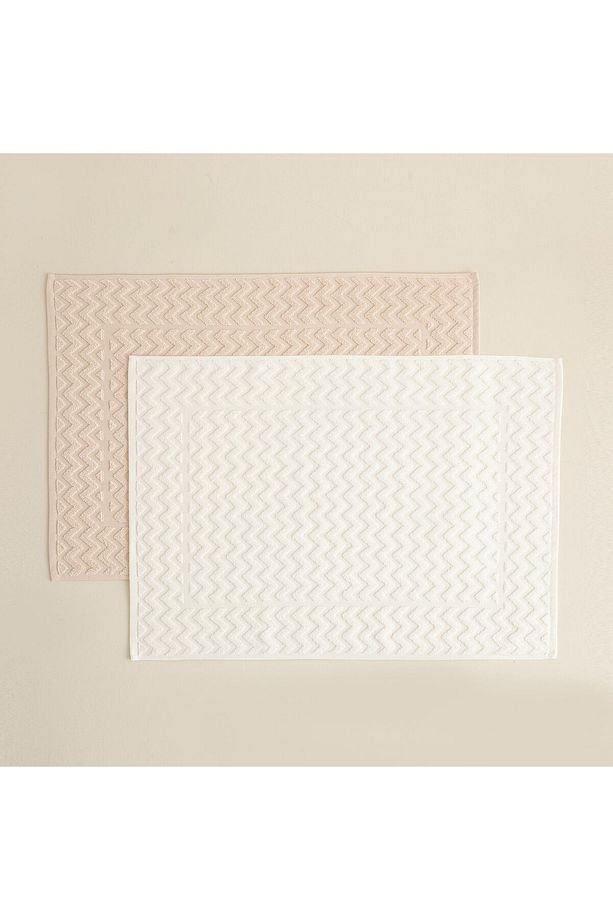 Zıgzag 2'li Paspas 50x70 cm Ekru/Bej - 4