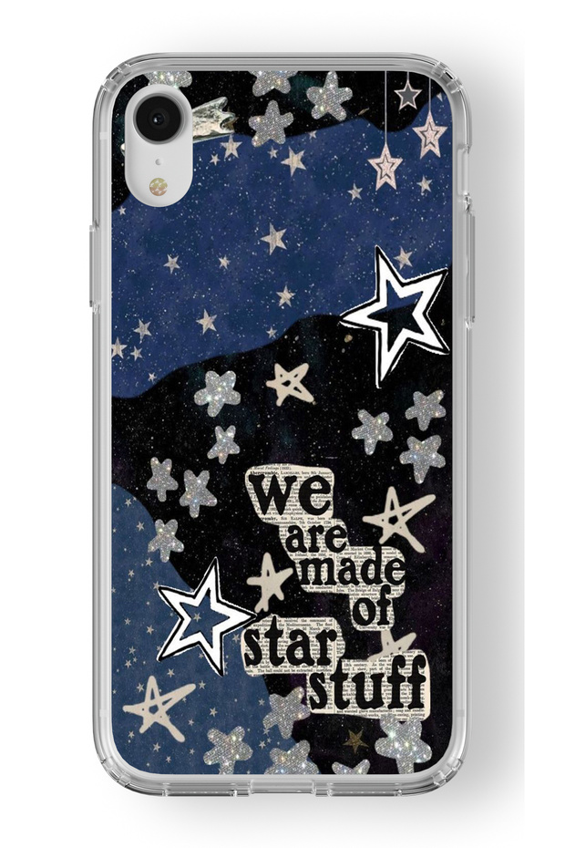 iPhone Xr Compatible Star Design Printed Transparent Case - 1