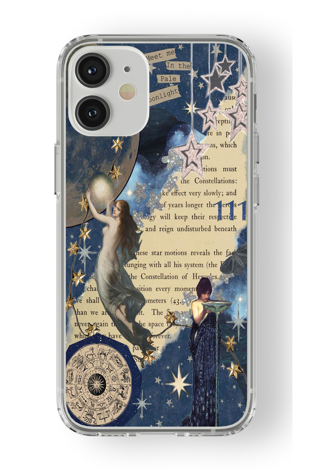Moonlight Design Printed Transparent Case Compatible with iPhone 12