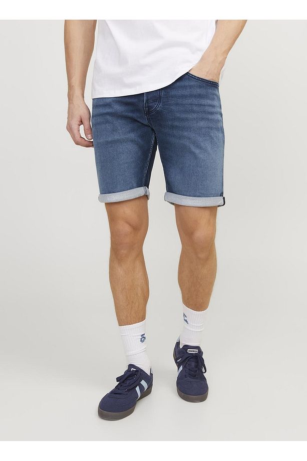 Regular Fit Mavi Erkek Denim Şort JJIRICK JJICON SHORTS GE 341 I.K SS - 1