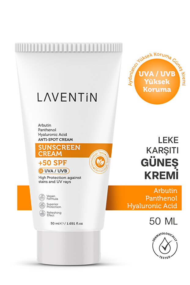 Anti-Blemish - Brightening and Moisturizing High Protective SPF+50 Face and Body Sun Cream 50 Ml