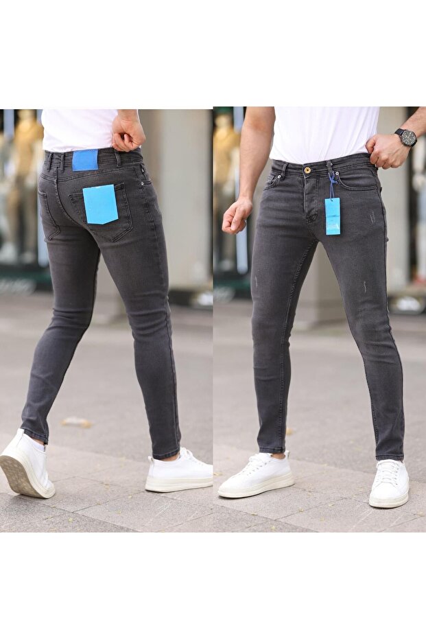 بنطلون جينز EREK بقصة Slim Fit، بتفاصيل مخالب