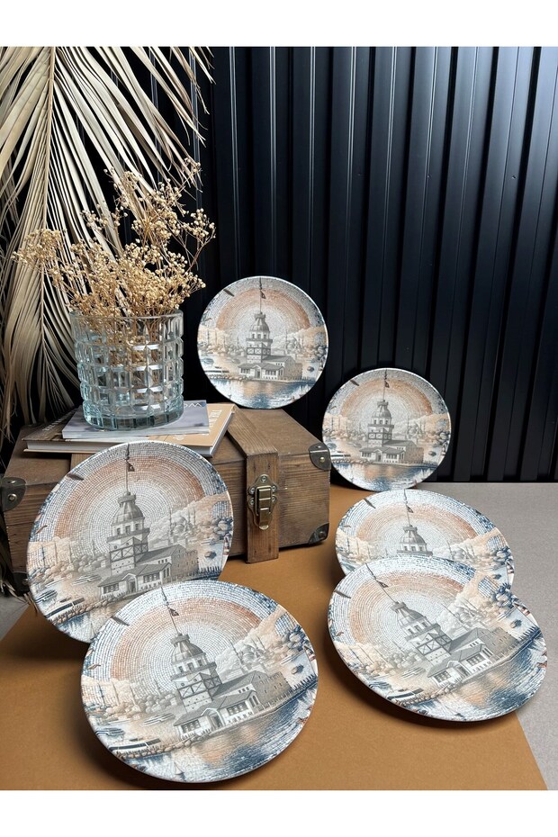 PLATE HOUSE Maiden Chic Porcelain Cake Plate 21cm 6 Person 6 Pieces