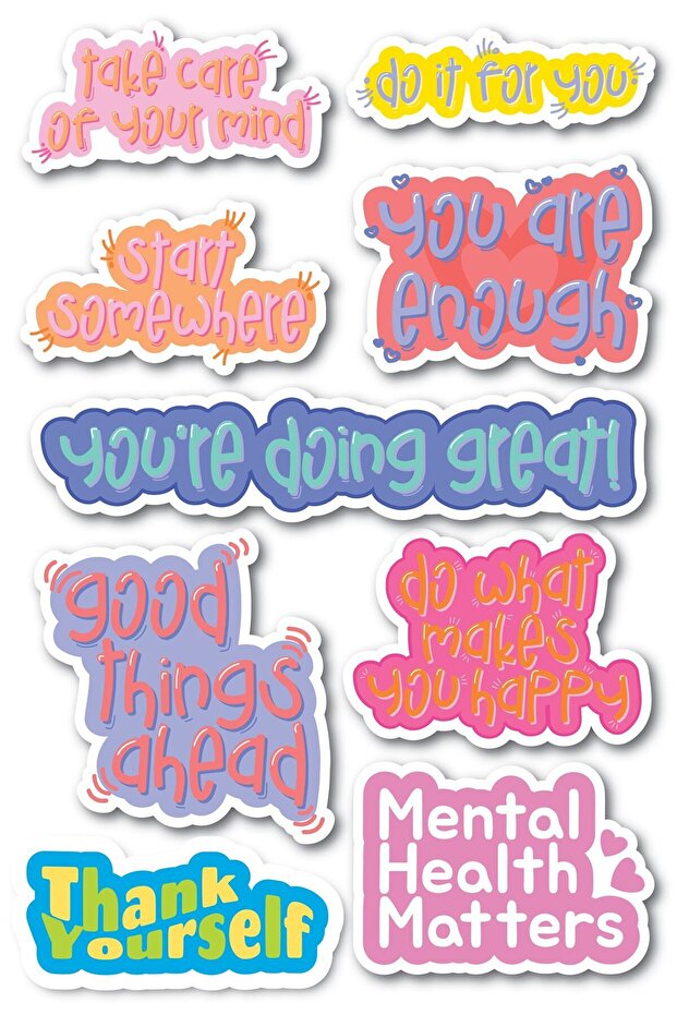 Motivational Themed Sticker Set - 7 Piece Sticker Set - Phone, Tablet, Notebook Laptop Compatible Stickers