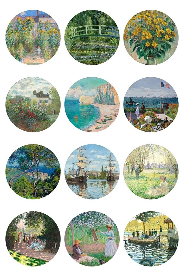 Art Themed Sticker Set - 12 Piece Sticker Set - Phone, Tablet, Notebook Laptop Compatible Sticker