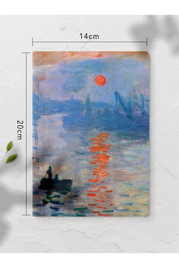 Çizgisiz Defter, Modern Sanat Notebook, Monet Temalı Not Defteri 64 Sayfa, 14*21cm - 2