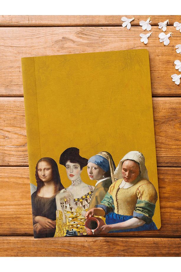 Çizgisiz Defter, Vintage Retro Temalı Notebook, Not Defteri, Vintage Defter, 64 Sayfa 14*21cm - 1