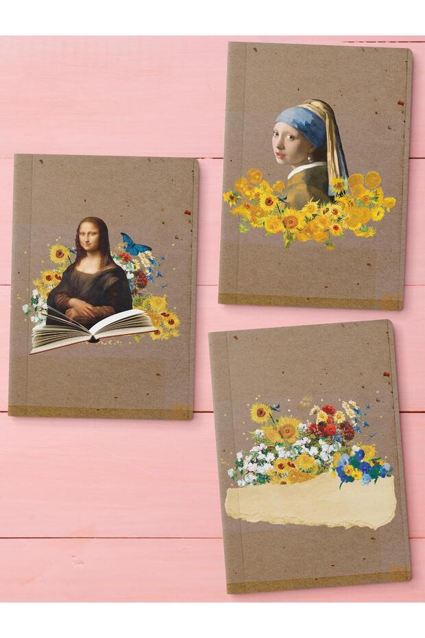Unlined Notebook Set, 3 Notepads, Notebook Journal Set, Memory Book, 64 Pages Medium Size - 1
