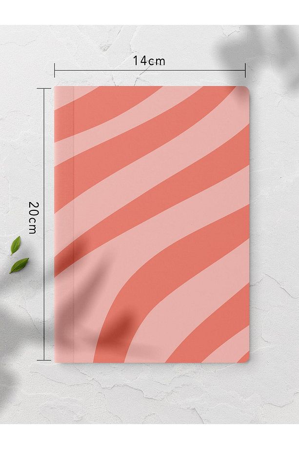 Çizgisiz Defter, Pembe ve Desenli Notebook, Not Defteri, Akıl ve Anı Defteri, 64 Sayfa, 14*21cm - 2