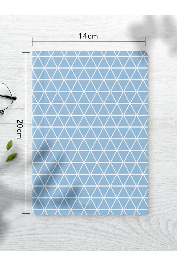 Çizgisiz Defter Seti, 2 Adet Geometrik Desenli Notebook, Not Defteri, Anı Defteri, 64 Sayfa Orta Boy - 3