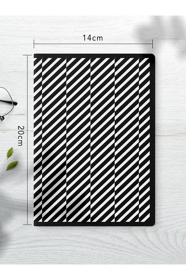 Çizgisiz Defter Seti, 2 Adet Geometrik Desenli Notebook, Not Defteri, Anı Defteri, 64 Sayfa Orta Boy - 3