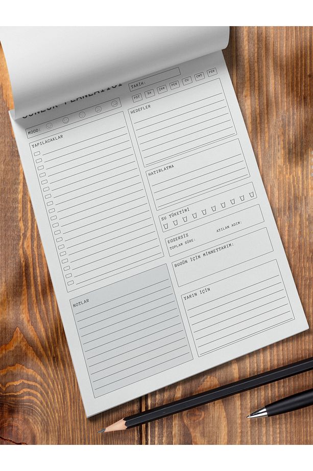 Planner Seti - Notepad Planlayıcı Seti - 260 Adet Stickerlı Defter Seti - 2 Adet, 15*21cm - 3