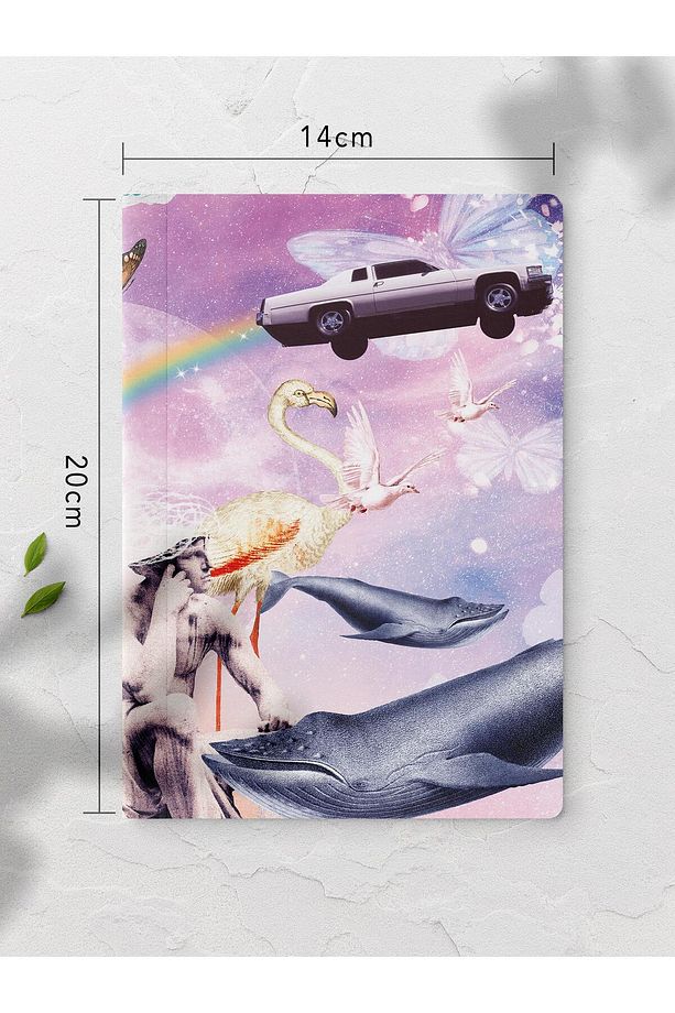 Çizgisiz Defter, Vintage Retro Temalı Notebook, Not Defteri, Vintage Defter, 64 Sayfa 14*21cm - 2
