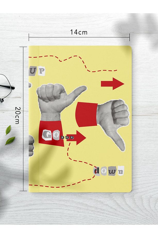 Çizgisiz Defter Seti, 2 Adet Boho Temalı Notebook, Not Defteri, Anı Defteri, 64 Sayfa Orta Boy - 3