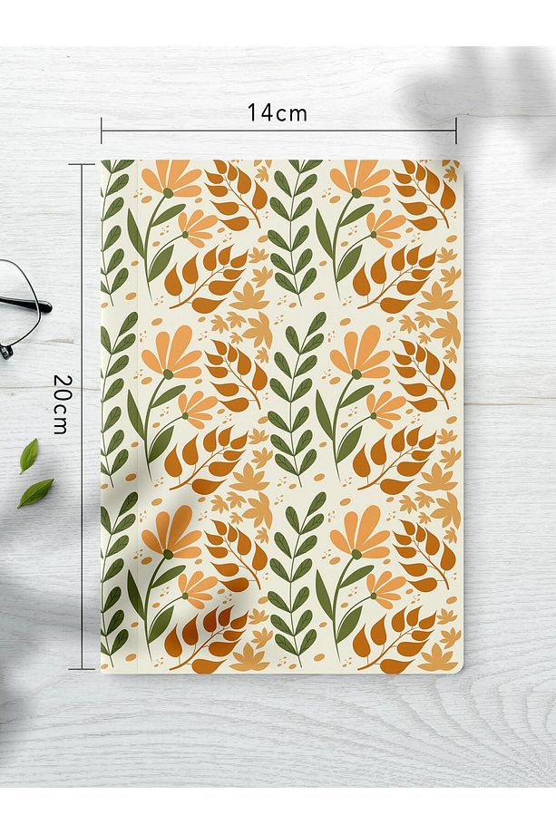 Çizgisiz Defter Seti, 2 Adet Vintage Desenli Notebook, Not Defteri, Anı Defteri, 64 Sayfa Orta Boy - 3