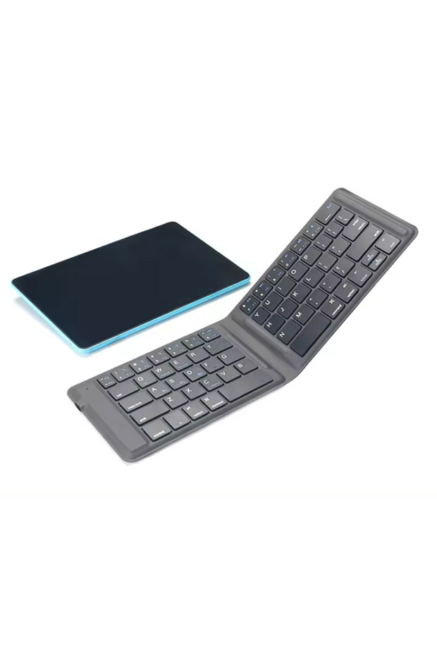 Katlanabilir Bluetooth Klavye Taşınabilir Android Windows iOS Uyumlu Katlanabilir İngilizce Q ZR672 - 8