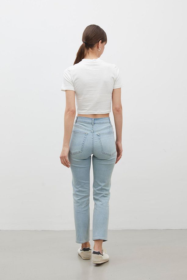 BOOTCUT FIT DENİM PANTOLON AÇIK MAVİ - 8