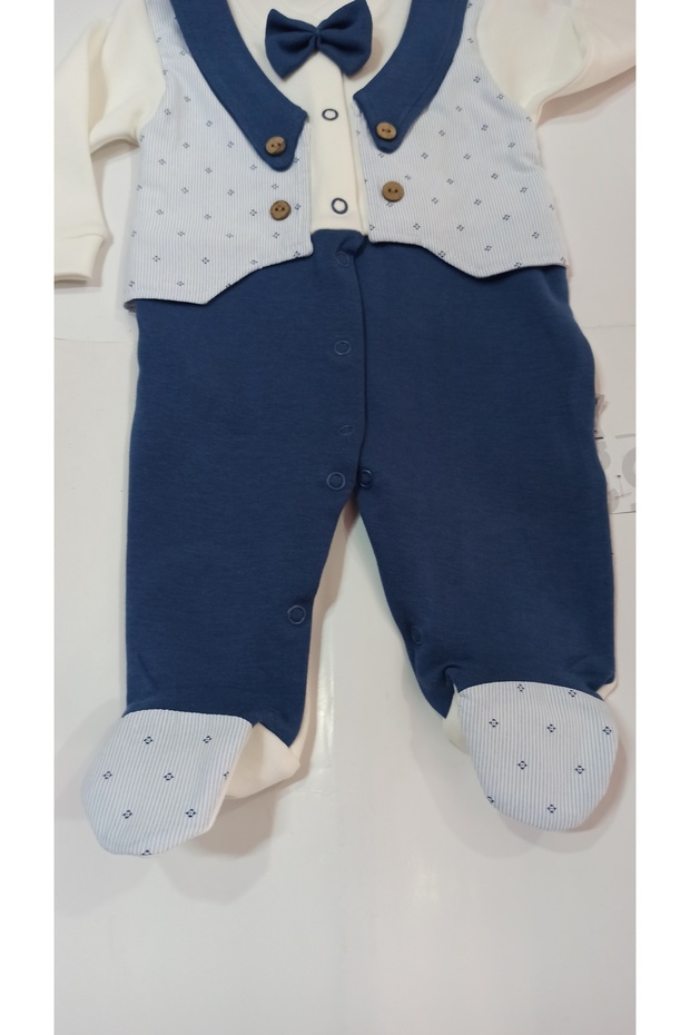 Şık erkek bebek tulumları %100 pamuklu - 3